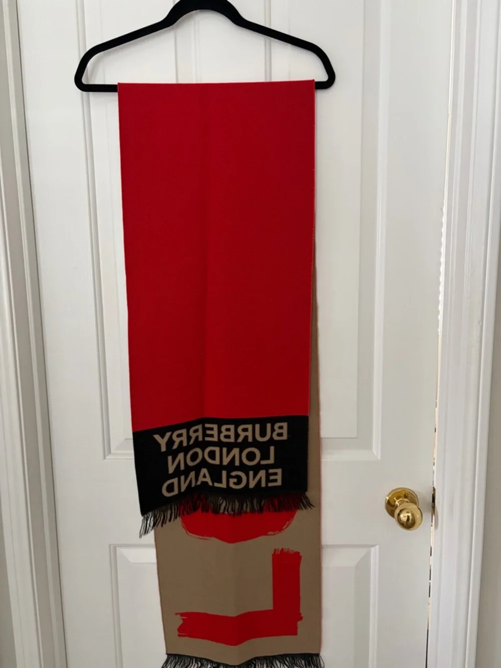 Burberry LOVE wool football scarf